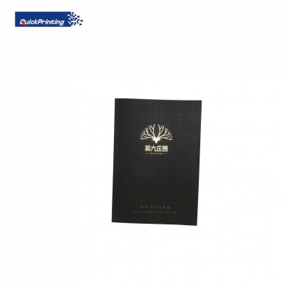 Custom logo gold hot stamping catalogue printing service